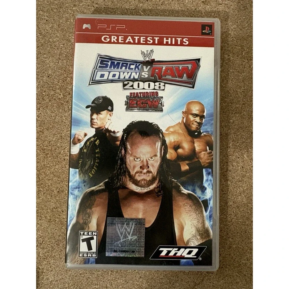 WWE SmackDown vs Raw 2008 Featuring ECW Sony PSP -Greatest Hits